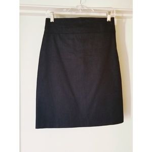 Black high waisted pencil skirt